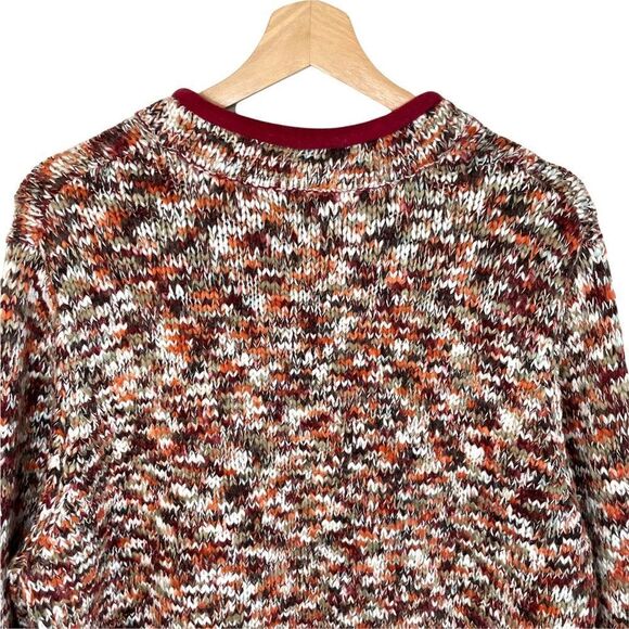 Woolrich Wool Blend Red Orange Knit Fleece Neck Sweater - Picture 7 of 8